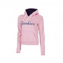 Sudadera Majestic NY Yankees Women Hoodie-Rosa