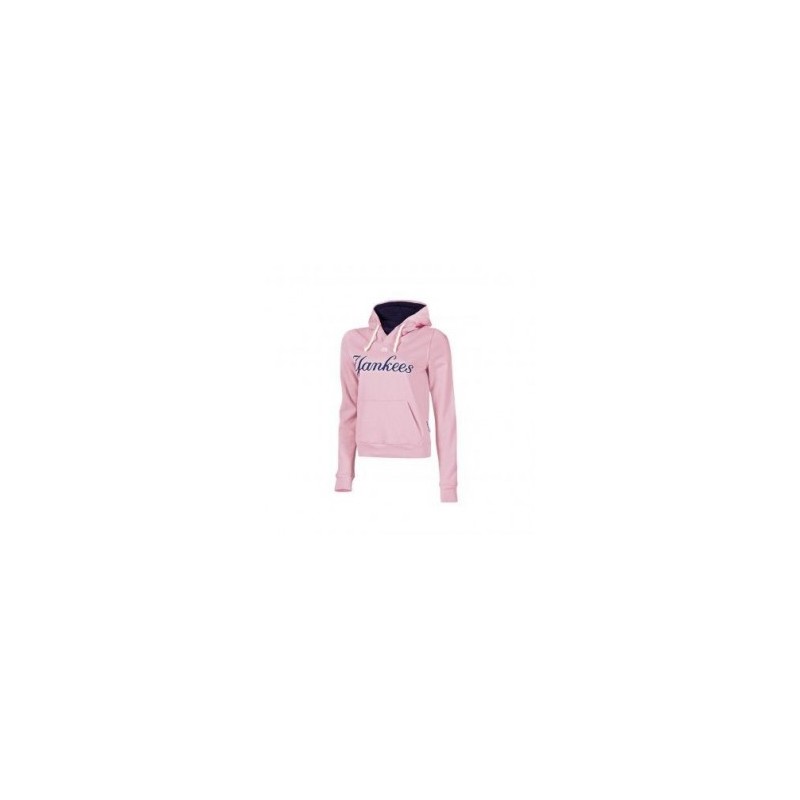 Sudadera Majestic NY Yankees Women Hoodie-Rosa