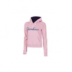 Sudadera Majestic NY Yankees Women Hoodie-Rosa