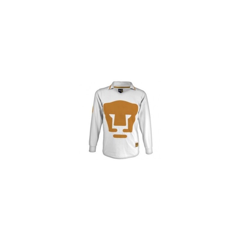 Playera Pumas UNAM Marca Gapac Mod. Retro M.L. Blanco O