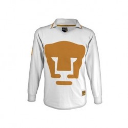 Playera Pumas UNAM Marca Gapac Mod. Retro M.L. Blanco O