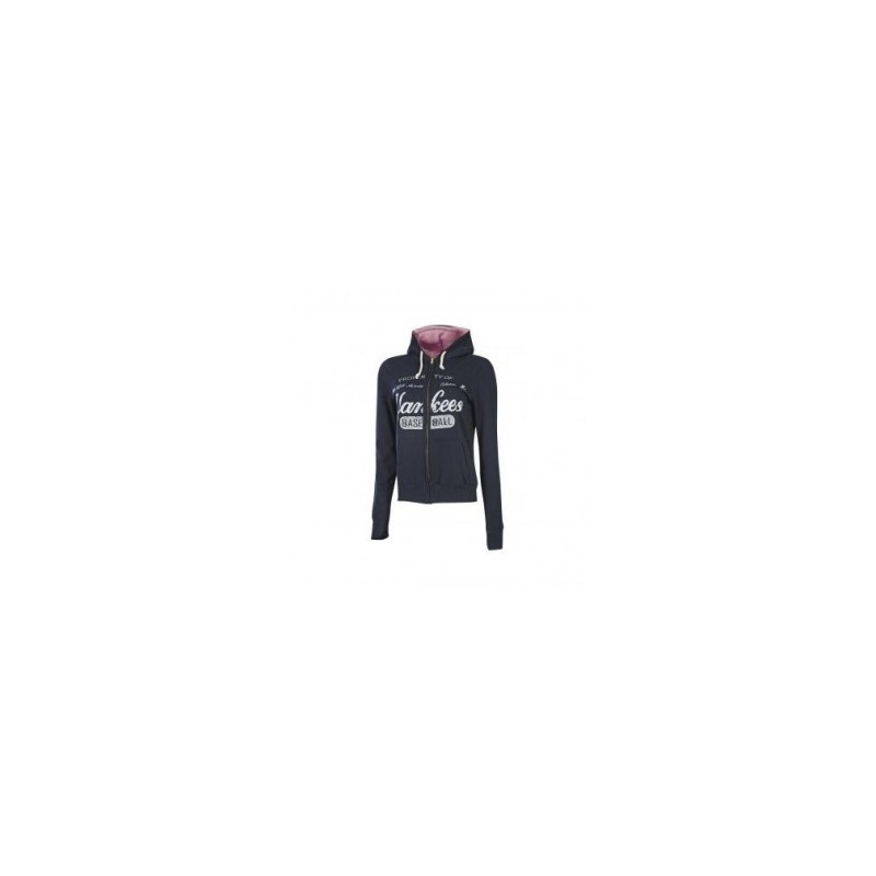 Sudadera Majestic NY Yankees Full Zip Hoodie-Azul Marino