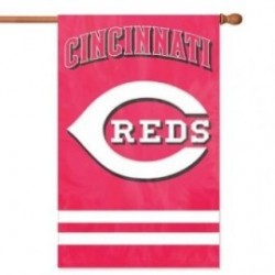 MLB Cincinnati Reds Applique Banner Flag