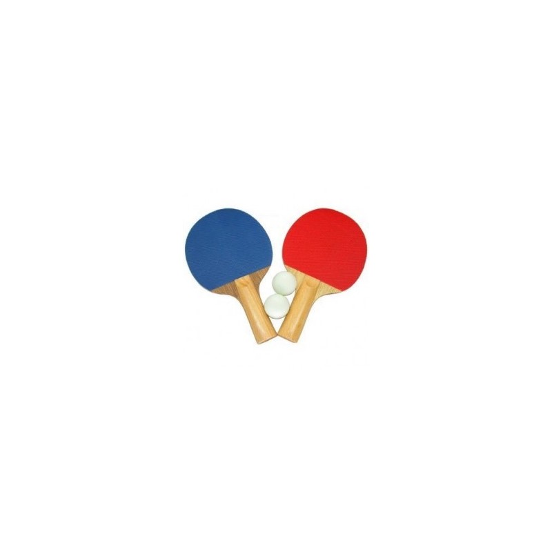 Juego de 2 Raquetas y 2 Pelotas de Ping-Pong-Multicolor