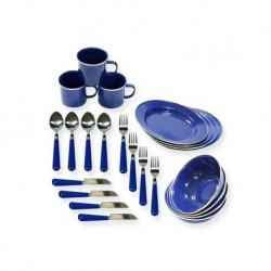 Stansport Enamel Tableware Set (24-Piece)
