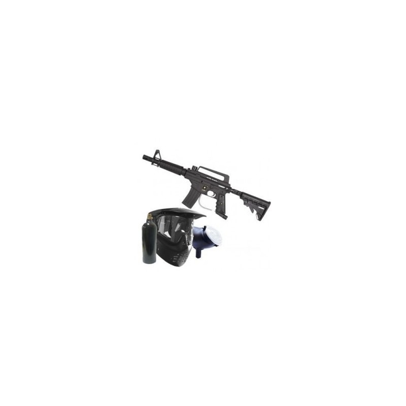 Gotcha Super Paquete Tippmann Alpha Black Camo Paintball Sp0