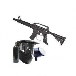 Gotcha Super Paquete Tippmann Alpha Black Camo Paintball Sp0