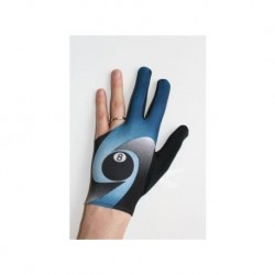 Guante Izquierdo para Billar Estampado-Negro con Azul