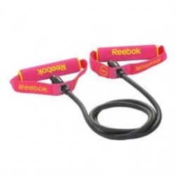 Liga de resistencia tubular con manijas Reebok I33052-Negro con Rosa