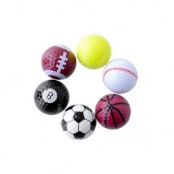 1 Juego 6pcs novedad surtido bolas de golf Deportes día de presencia de goma de regalo Miryo