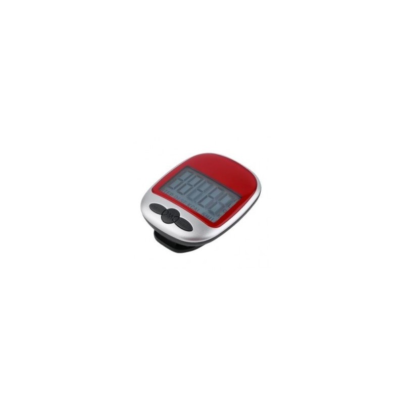 LCD saludable podómetro Monitor de Ejercicio Paso Contador Ayuda Dieta de Deportes Rojo