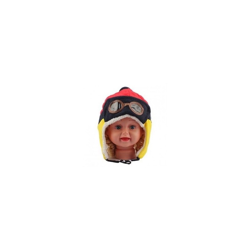 Lindo bebé de invierno para niños Niñas Niños Caliente Cap piloto aviador ganchillo Earflap Sombreros (Rojo)