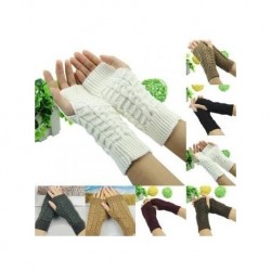 Wishmart Unisex Guantes suaves Mitones de calentador de brazo en invierno - Café