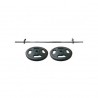 Set de 2 piezas de barra 46”Gimpack+Dos Discos de 5KG-Gris con Negro