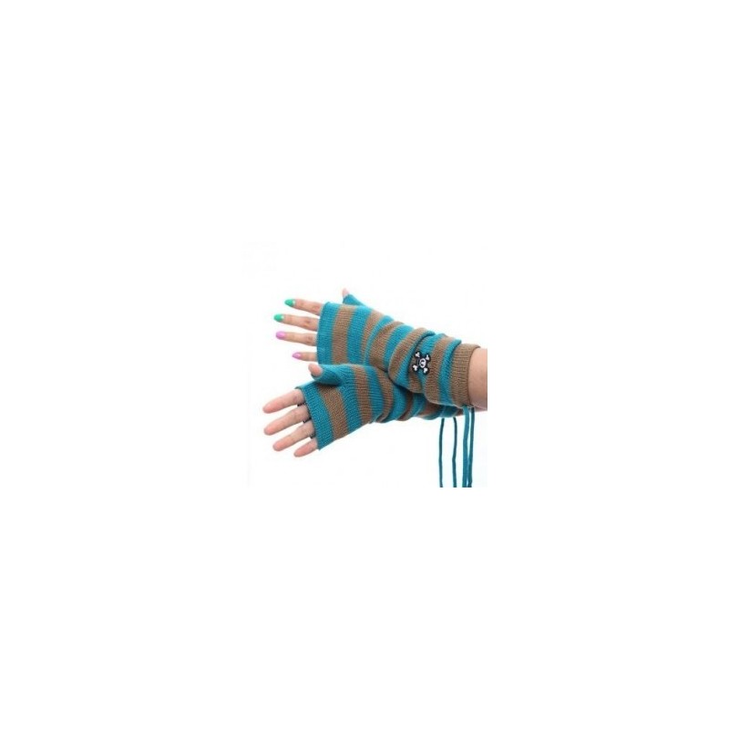 Guantes de Mujer invierno Guante de punto -Azul