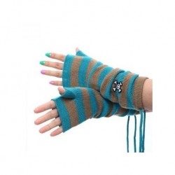 Guantes de Mujer invierno Guante de punto -Azul