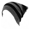 Gorro largo Smart doble vista Modelo de rayas estilo mate color combinado gris y negro -gris
