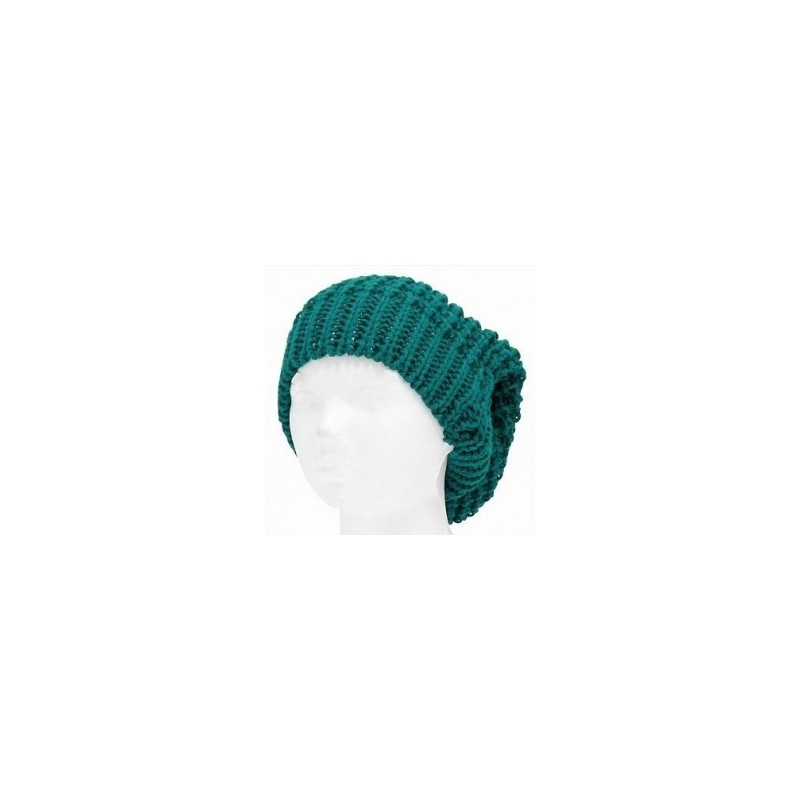 Gorro largo Smart Gorro tejido Modelo color liso estilo mate color increible -verde azulado