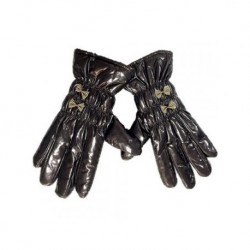 Guante Térmico Modelo Monyos Calientes y suaves con Borrega en Interna con Pretina Ajustable Delgados y muy Finos-Negro Pardo