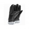 Guantes Blackmamut Mediano Alaska color liso de ViniPiel estilo mate Palma antiderrapante -negro