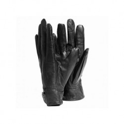 Guantes Blackmamut Mediano Paris color liso de Piel estilo mate Palma suave -negro