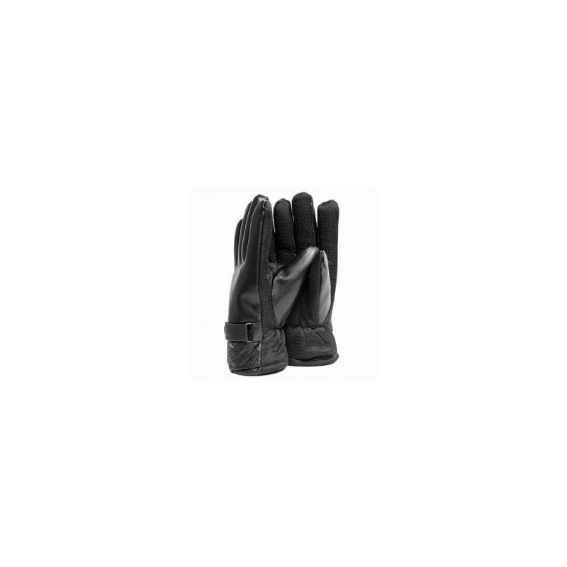 Guantes Blackmamut Mediano Suecia color liso de ViniPiel estilo brilloso Palma antiderrapante -negro