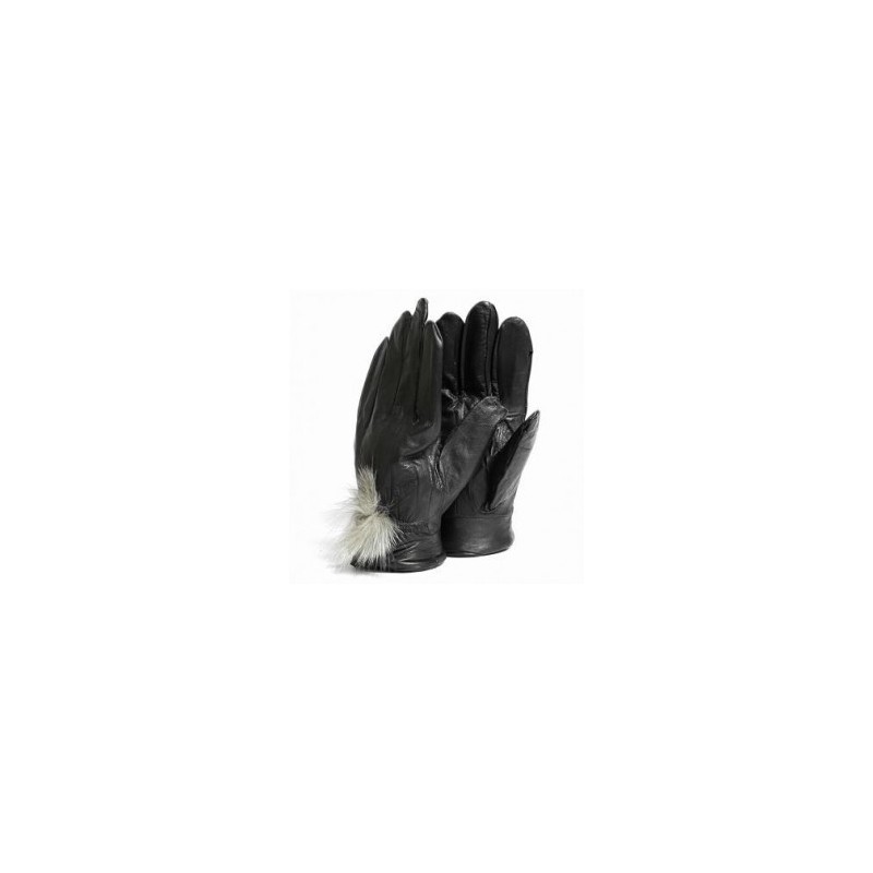 Guantes Blackmamut Mediano Canada color liso de Piel estilo mate Palma suave -negro
