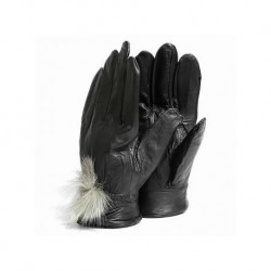 Guantes Blackmamut Mediano Canada color liso de Piel estilo mate Palma suave -negro