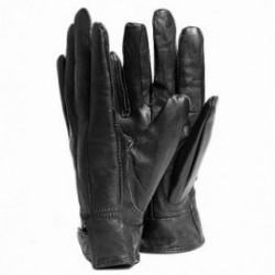 Guantes Blackmamut Paris Chico color liso de Piel estilo mate Palma suave -negro