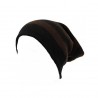 Gorro largo Smart Gorro doble vista Modelo de rayas estilo mate color combinado café y negro -café