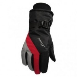 GUANTES DEPORTIVOS DE INVIERNO PARA HOMBRE MUJER NEGRO+ROJO