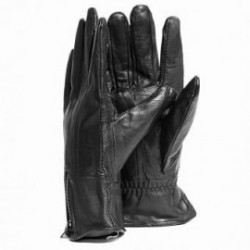 Guantes Blackmamut Mediano London color liso de Piel estilo mate Palma suave -negro