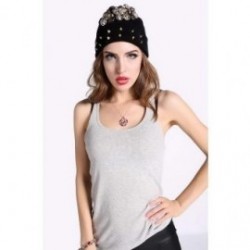 Gorro de Invierno Yucheer Spikes Beanie para Mujer-Negro con Blanco