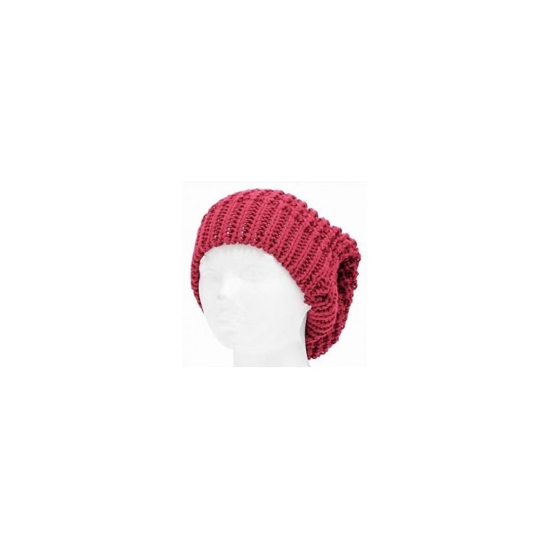 Gorro largo Smart Gorro tejido Modelo color liso estilo mate color increible -fresa
