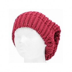 Gorro largo Smart Gorro tejido Modelo color liso estilo mate color increible -fresa