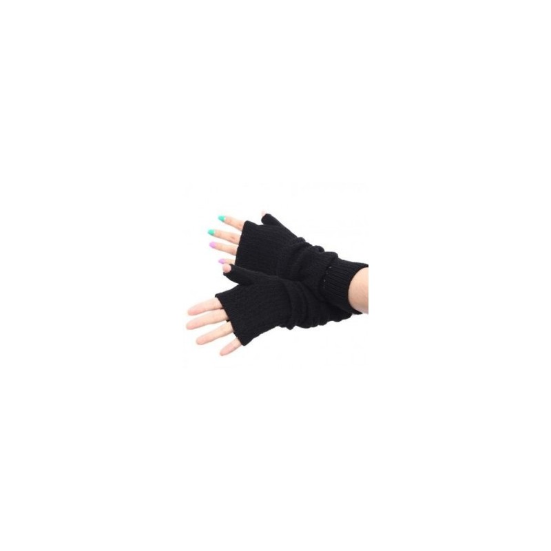 Guantes de Mujer invierno Guante de punto -Negro