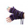 Guantes de Mujer invierno Guante de punto -Púrpura
