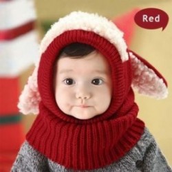 Gorro de Invierno Yucheer Tejida para Bebé-Rojo