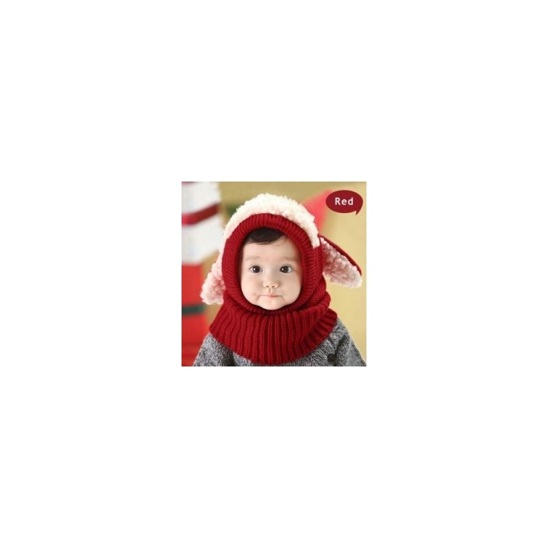 Gorro de Invierno Yucheer Tejida para Bebé-Rojo