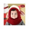 Gorro de Invierno Yucheer Tejida para Bebé-Rojo