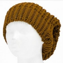 Gorro largo Smart Gorro tejido Modelo color liso estilo mate color increible -camel