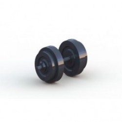 Mancuerna con 12 Kg Energym-Negro