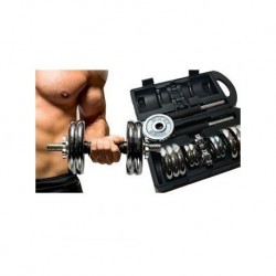 Juego De Pesas 2 Mancuernas Cromadas - Crunch Fitness 34 Lb