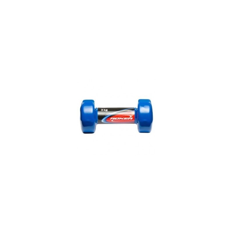 Mancuerna Acero 3 kg Recubierta de Vinil Roker MA-1703-Azul