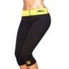 Pantalon HOT SHAPERS Termico Capri pra Mujer-Negro con Amarillo