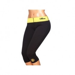 Pantalon HOT SHAPERS Termico Capri pra Mujer-Negro con Amarillo