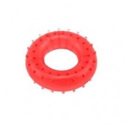ELENXS Grip Strength anillo de dedo Círculo Socorro Masaje muñeca de mano de goma elástica fitness Deportes Soft Red
