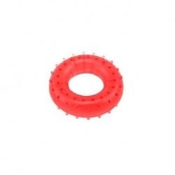 ELENXS Grip Strength anillo de dedo Círculo Socorro Masaje muñeca de mano de goma elástica fitness Deportes Soft Red