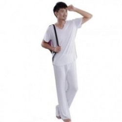 Los hombres de moda de manga corta Ropa Deporte Yoga (blanco)
