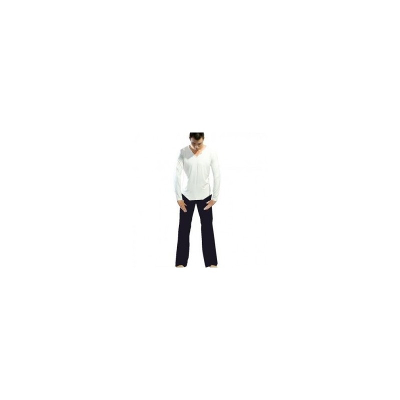 La moda masculina de manga larga pantalón largo (blanco) (negro) del Deporte Ropa de Yoga